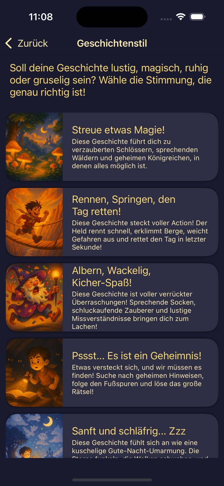 Abenteuer starten